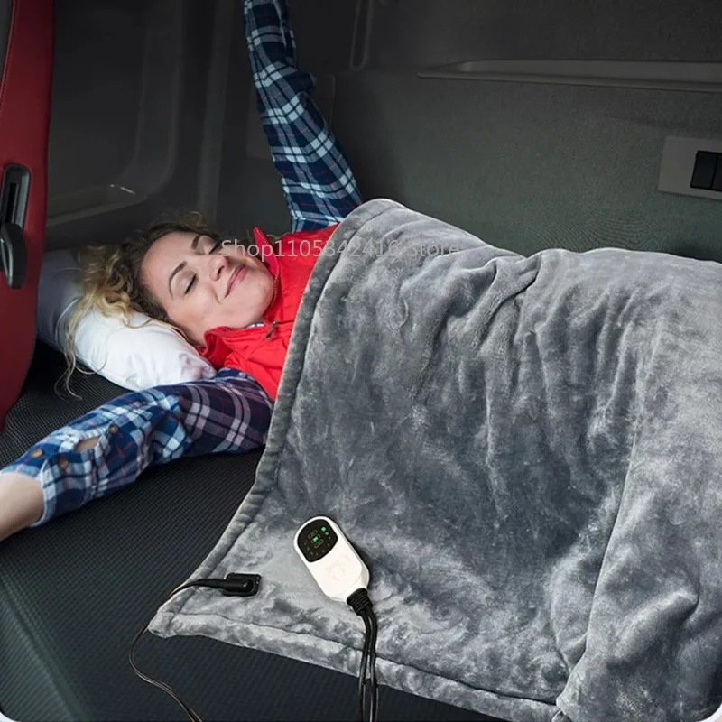 Electric Heated Flannel Blanket Cape Pad, 9 Heating Levels, Fast Heating & Portable for Warmth