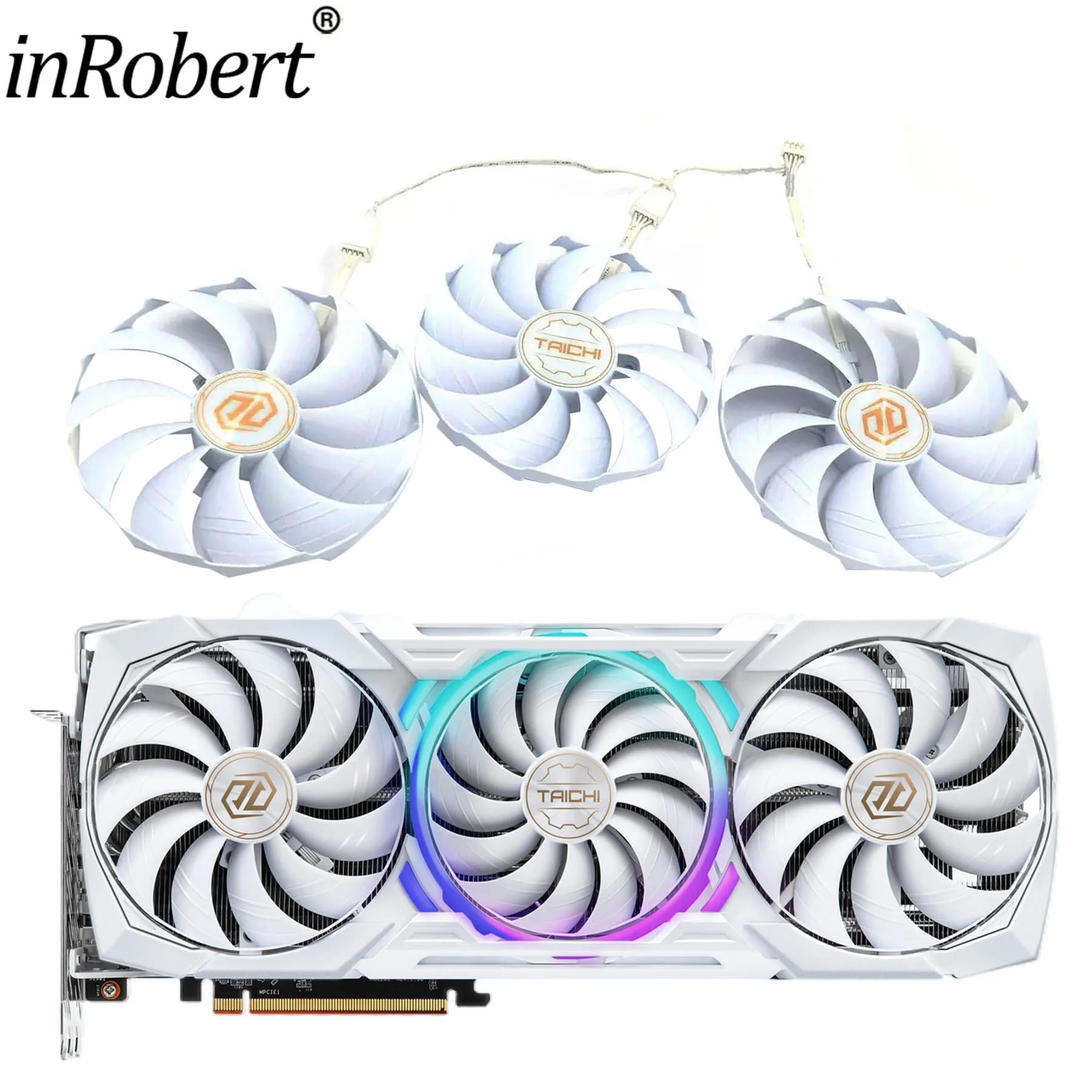 9​7MM 107MM CF1010H12S RX7900XTX Video Card Fan For  Asrock AMD Radeon RX 7900 XTX Taichi White Replacement Graphics Card Fan