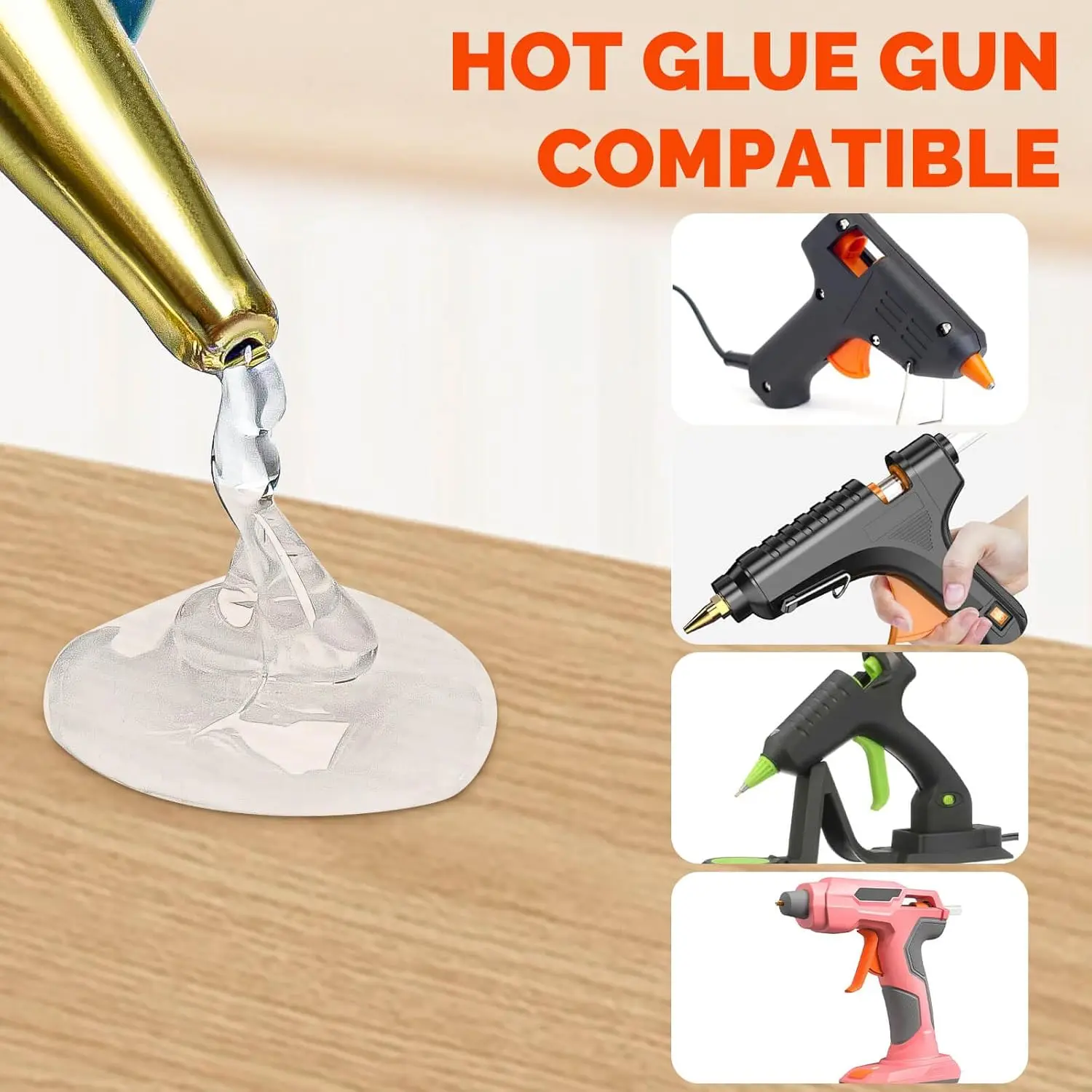 긴 핫멜트 접착제 스틱 투명 강력한 접착제 총 접착제 스틱 DIY 공예 장식 접착제 씰링 수리 키트 도구