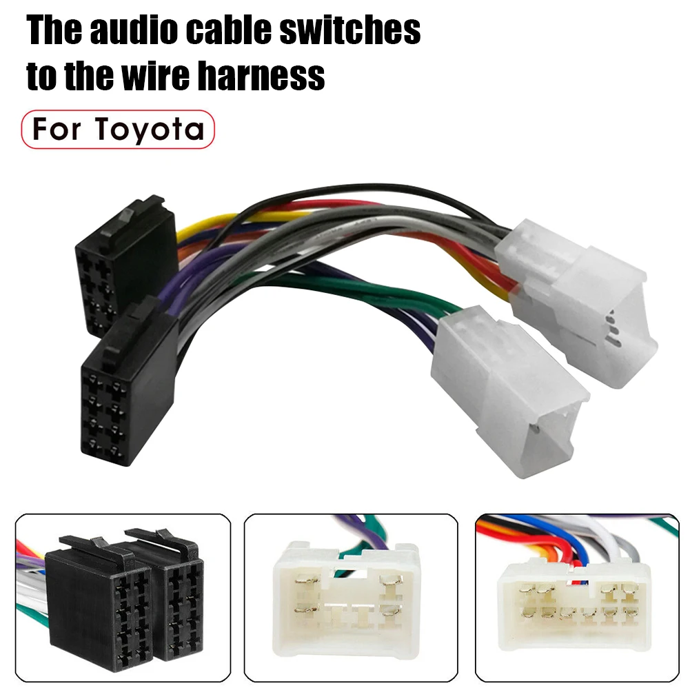 Car Stereo Radio Harness ISO Radio Wiring Harness Connector Plug Adapter for Toyota Camry Corolla RAV4 Aurion Avensis Yaris