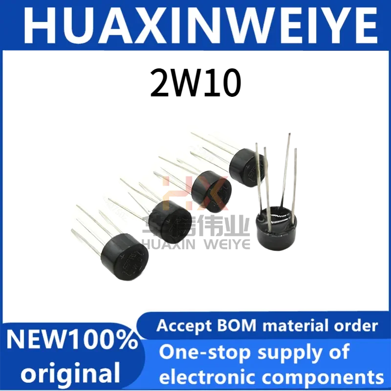 10/20/50/100PCS 2W10 DIP-42W 10M 2A1000V diode bridge rectifier DIP 4PIN 2W 10