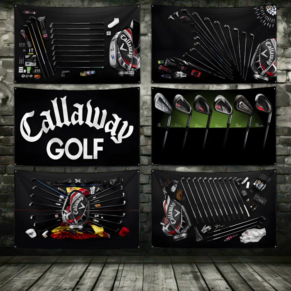 3x5 Ft Golf Callaways Flag Polyester Digital Printing Banner for Garage Wall Art Out Door Decoration With Brass Grommets