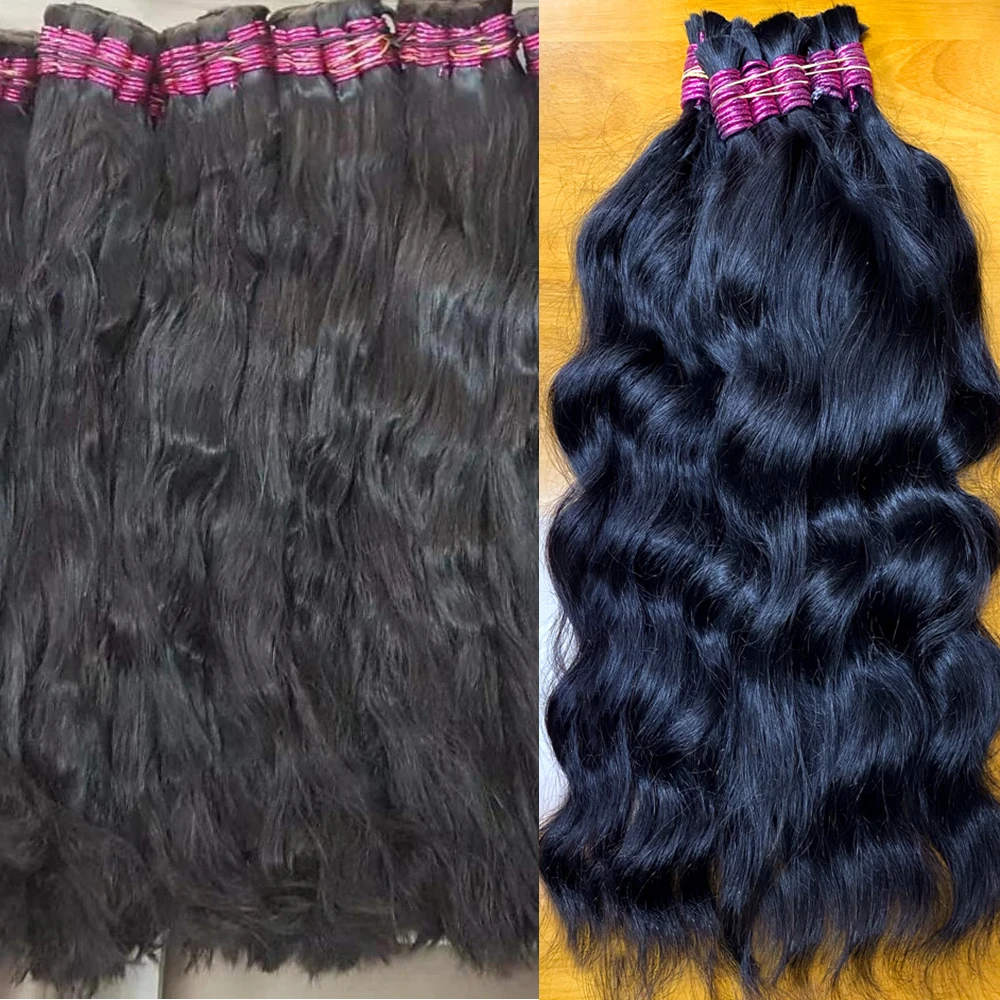 No Weft Human Hair Bulk Extension Virgin 100% Human Hair Deep Curly 10A Bulk Hair Weaving For Braiding Unprocessed Cabelo Humano