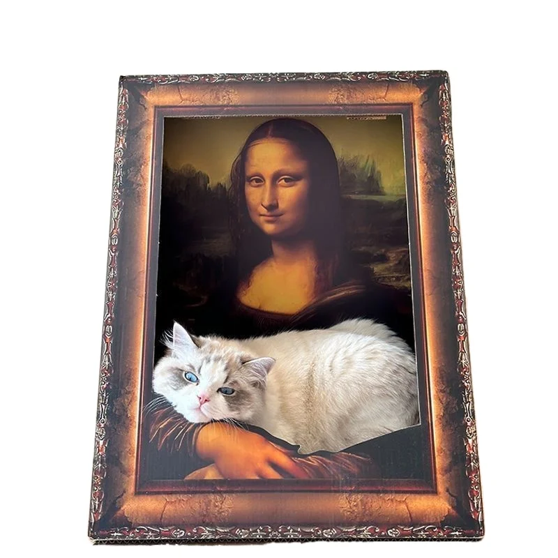 

Integrated Vertical Cats Nest Wear Resistant Anti Scratch Pet Toy Supplies Durable Art Frame Oil Painting Scratch Board Cat Nest