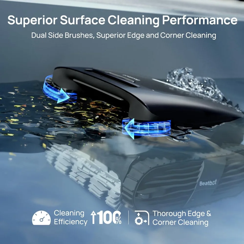 Wireless swimming pool vacuum robot,suitable for complex swimming pools,swimming pool mapping with AI cameras,and 5-in-1cleaning