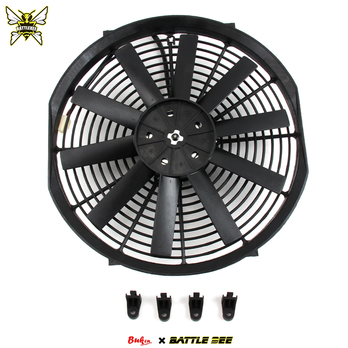 High Performance 12V 180W Electric Radiator Cooling Fan Push Pull Type Replacement for Cars Kit Included