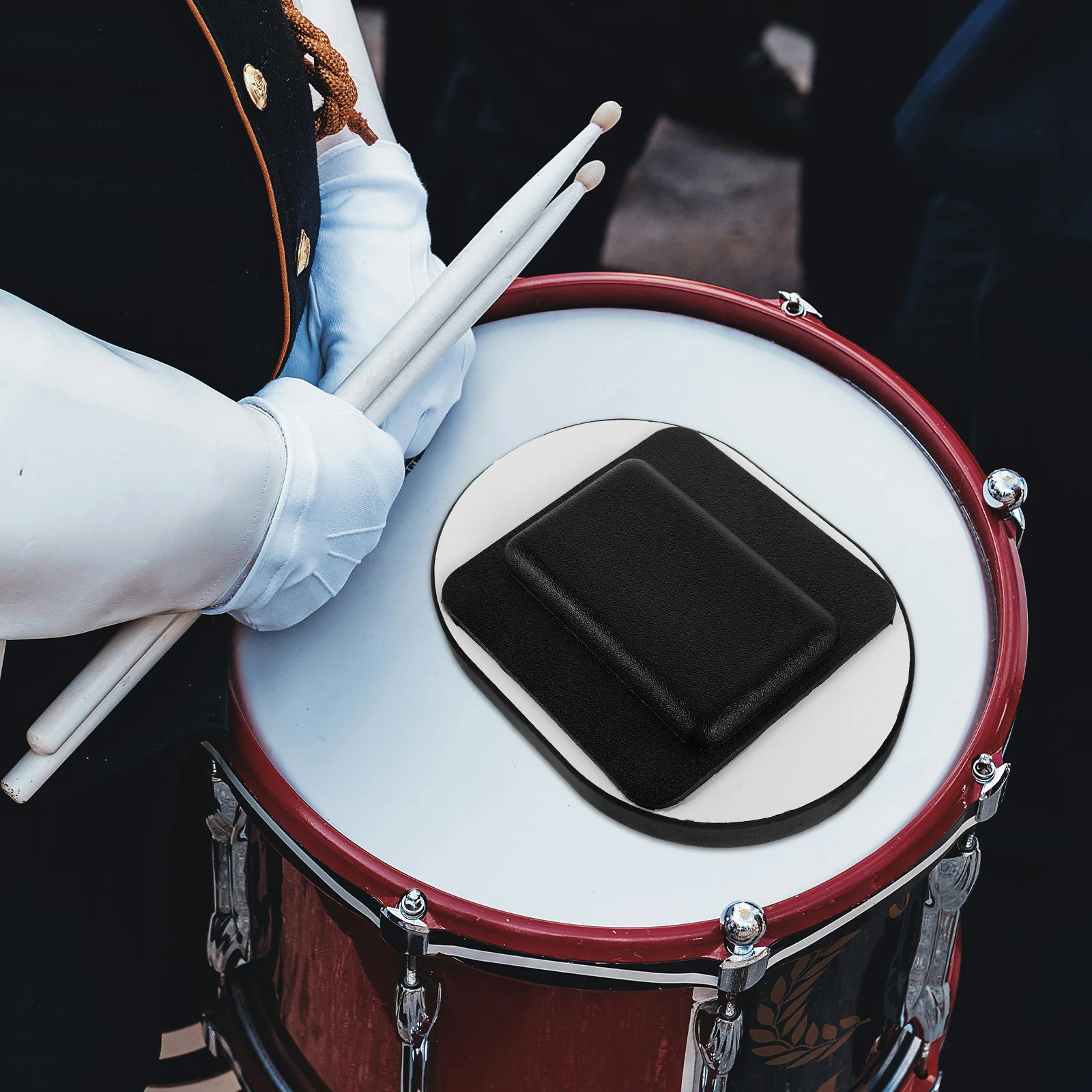 

Bass Drum Sound Dampening Pad 24-29 Inch Rubber Noise Reduction Mat For Quiet Practice Vibration Absorbing Instrument Accessory