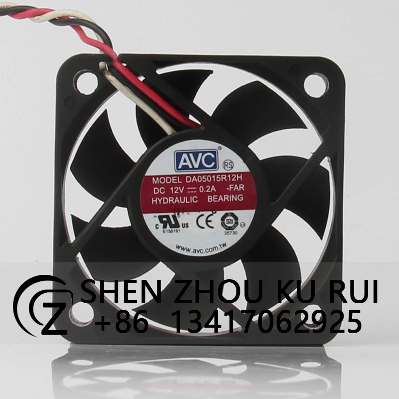 

DA05015R12H Case Fan for AVC 12V 0.2A 50×50×15mm 5015 5CM 4-Wire with PWM Temperature Control Silent Cooling Fan