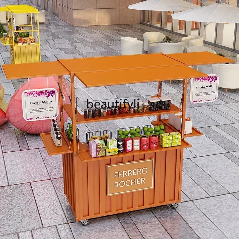 

D80 European float market selling car Outdoor dining car Shopping mall promotional car Mobile night market stall truck