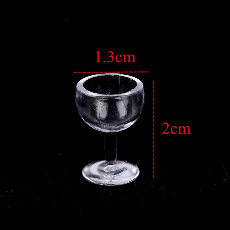 10 pz/set 1:12 casa delle bambole in miniatura tazza di vino rosso decorazione della cucina giocattolo calice di vino per accessori per la decorazione della casa delle bambole