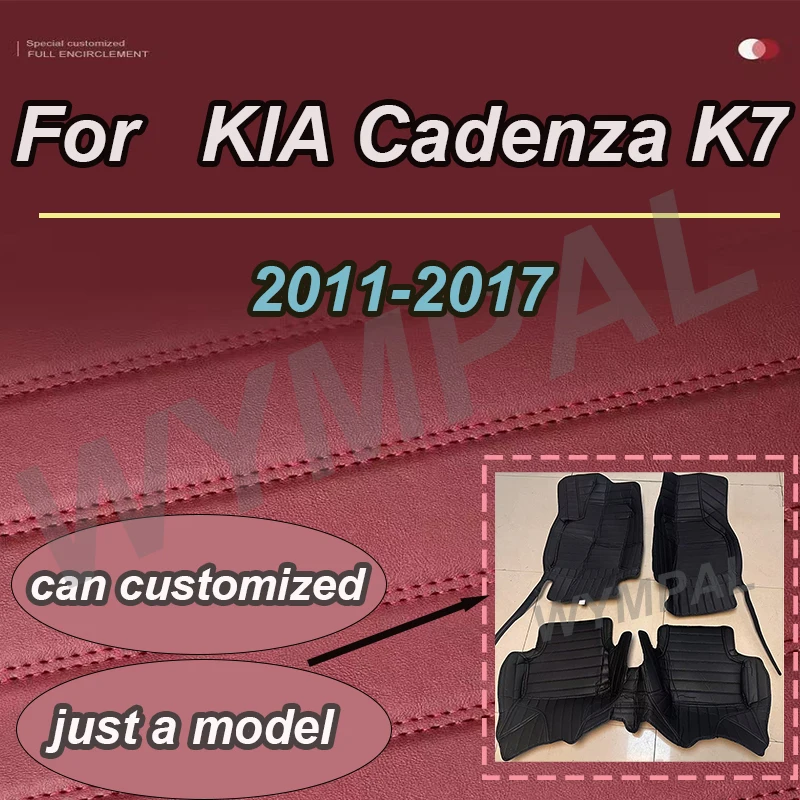 

LUXURY Custom Car Floor Mats For KIA Cadenza K7 2011-2017 Auto Carpets Foot Coche Accessorie