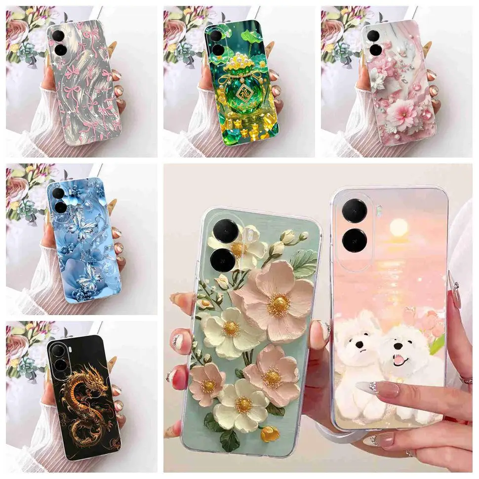 Funda para Xiaomi Poco C9e 4G, funda transparente de silicona TPU suave de estilo moderno y lujoso para Xiaomi Poco C9E 4G, fundas protectoras para teléfono