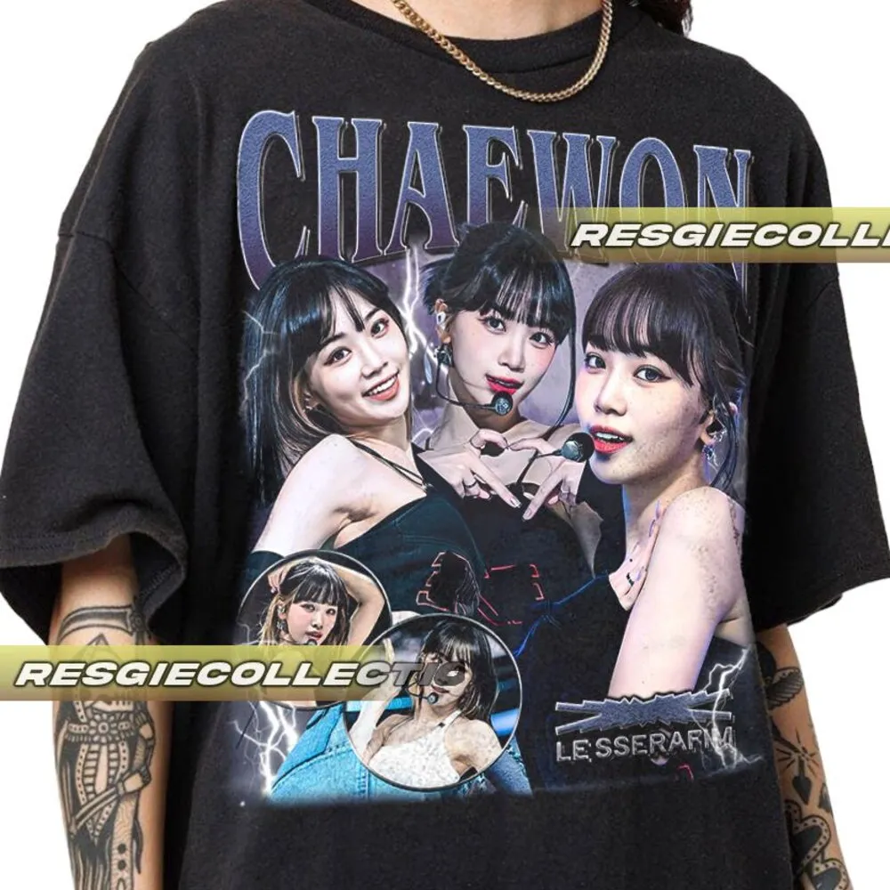 Limited Chaewon Le SserafimKPop Tshirt Vintage Unisex Shirt