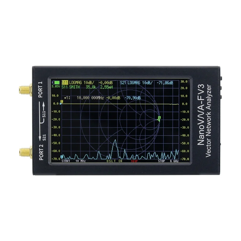 NanoVNA-6G V3 1MHz-6GHz Portable Vector Network Analyzer VNA for MF/HF/VHF/UHF/SHF Antenna