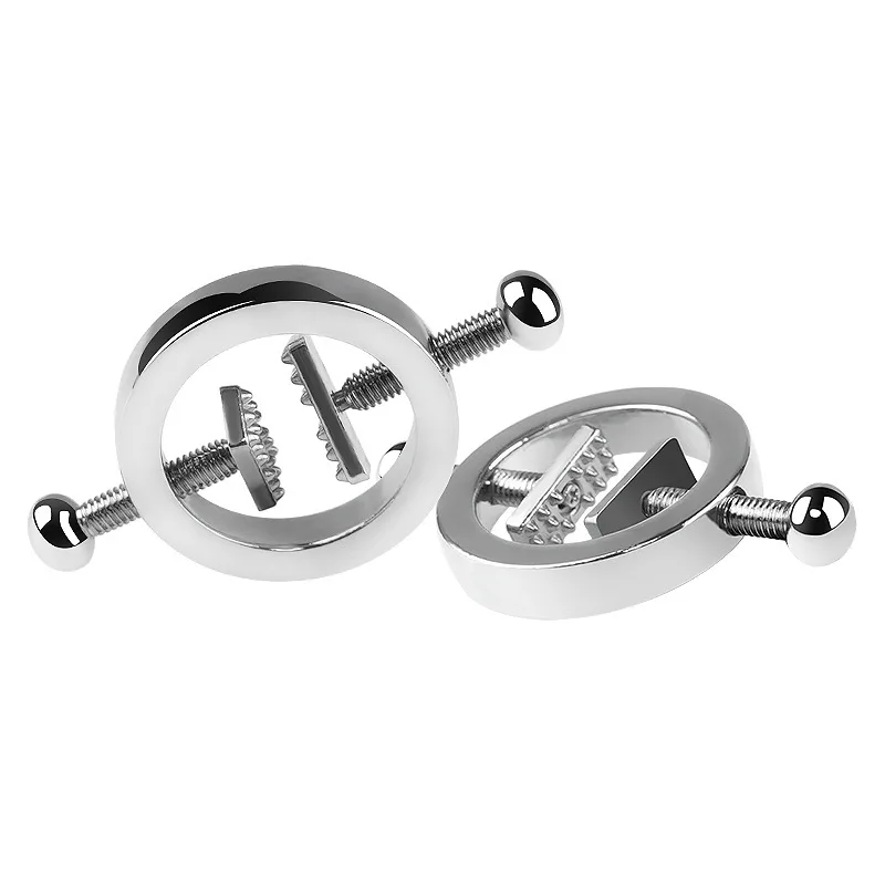 BDSM metal nail nipple clamps, nipple correction, flirtatious stimulation, adult sex toys view 4