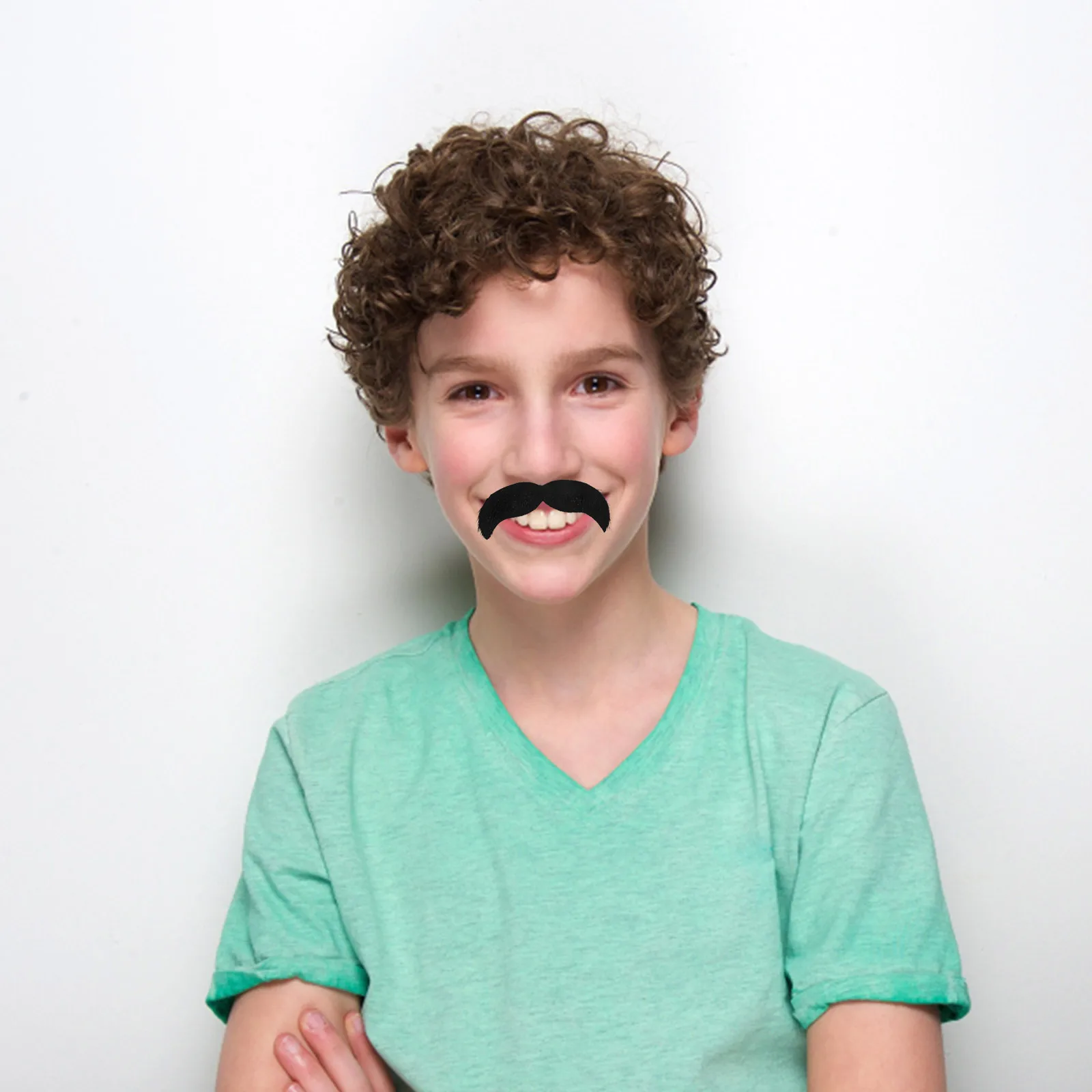 

Fake Mustache Fabric Realistic Cosplay Party Masquerade Performance Prop Easy Wear Lifelike Simulated Beard Costume