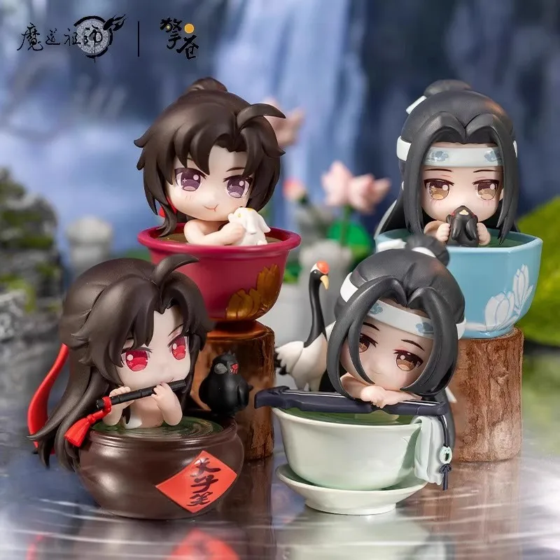 Neue echte The Founder Of Diabolism Actionfigur Lan Wangji Modell Anime Peripheriegeräte Wei Wuxian Anime Figuren Geschenkspielzeug