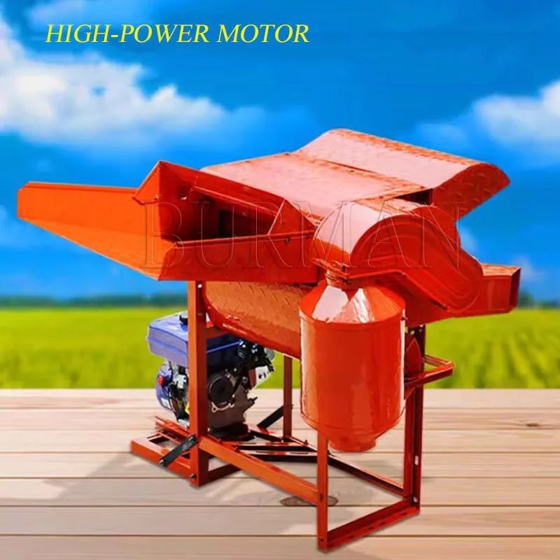 Gasoline Engine Mini Multifunctional Rice Wheat Beans Sorghum Millet Thresher Electric  Threshing Shelling Machine