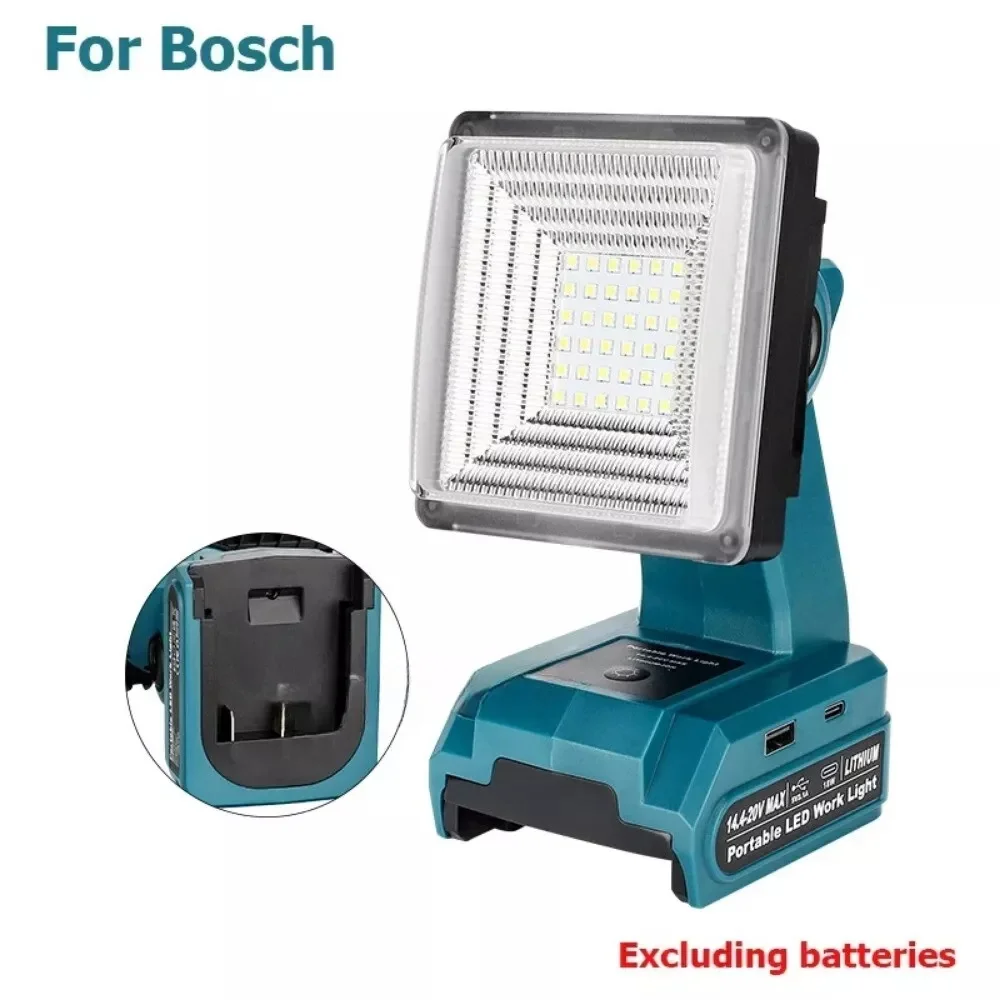 LED Work light,Portable LED Warning Light Work Light Outdoor Lighting For Makita /Milwaukee/Dewalt/Bosch 18V Battery(No Battery)