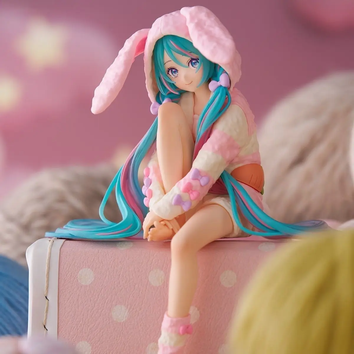 أنيمي HATSUNE MIKU الشكل 15 سنتيمتر أرنب الأذن منامة لعبة مجسمة دمية المعكرونة سدادة بولي كلوريد الفينيل تحصيل عمل الشكل هدية لمحبي