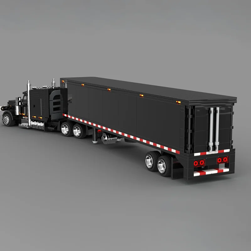 785 stücke MOC Peterbilt City Cargoed Modell Bausteine spielzeug Architektur DIY kreative idee Weihnachten geschenke Bildung Geburtstag