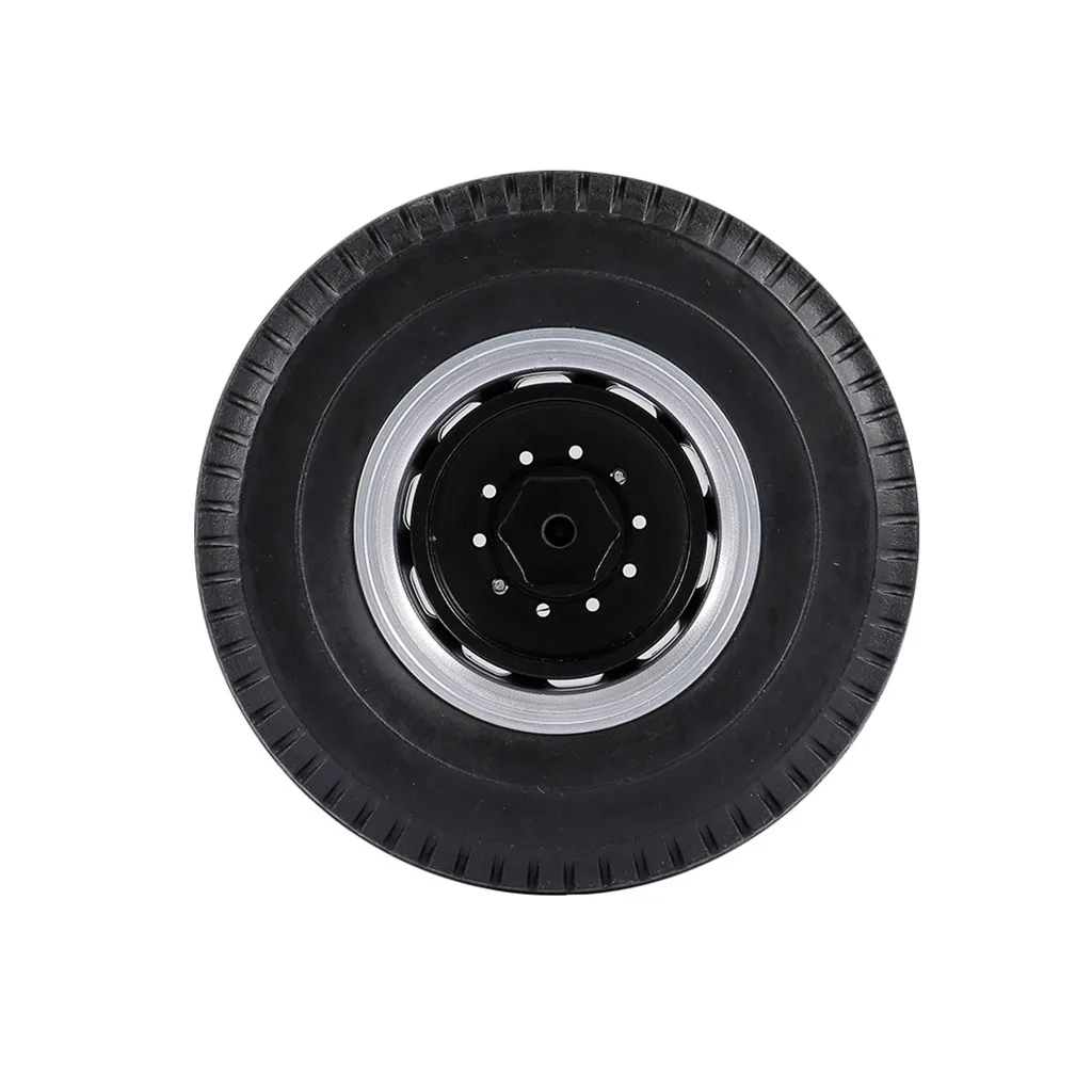 【STOCK】Rear Rubber Low Loader Wheels Tire Tyre with CNC Aluminum Rims for 1/14 RC Tractor Trailer Truck