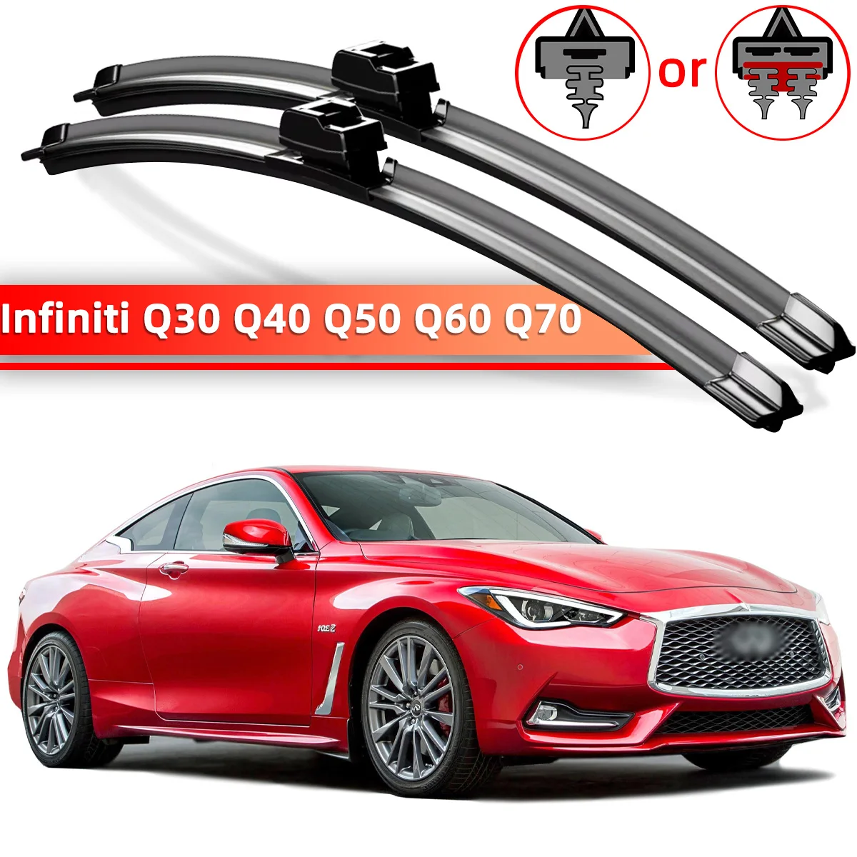 Auto Scheibenwischer Geeignet Für Infiniti Q30 Q40 Q50 Q60 Q70 2013-2022 Windschutzscheibe Fenster Zubehör 2014 2015 2017 2019 2020