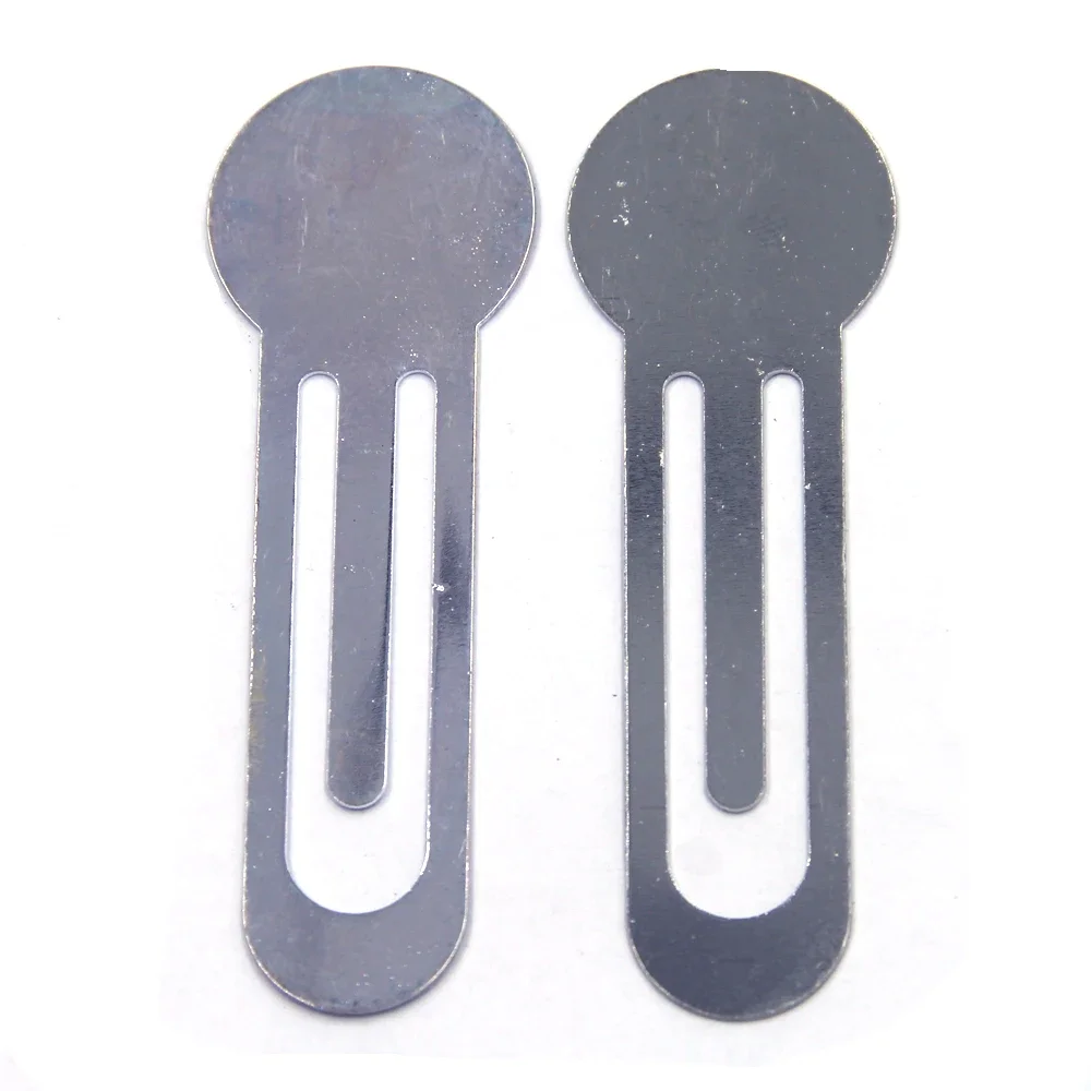 90Pcs Bookmarks Clip Marque De Page Silver Tone Smooth For Books Jewelry DIY Making Finding 80x26mm(3 1/8