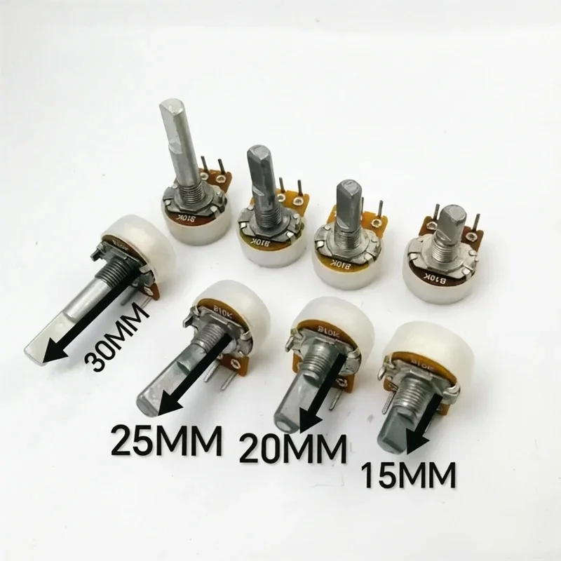 WH148 Stepped Single Potentiometer B10K, 41 Steps Inner Bent Pin 15-30mm Half Shaft for Professional Amplifier