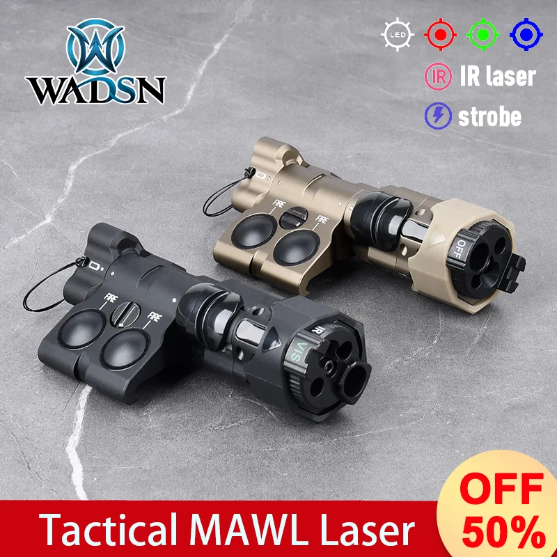 

WADSN Tactical White LED Flashlight Airsoft Nylon Indicator Constant on Hunting Flashlight No Laser SUITABLE FOR 20MM GUIDE RAIL