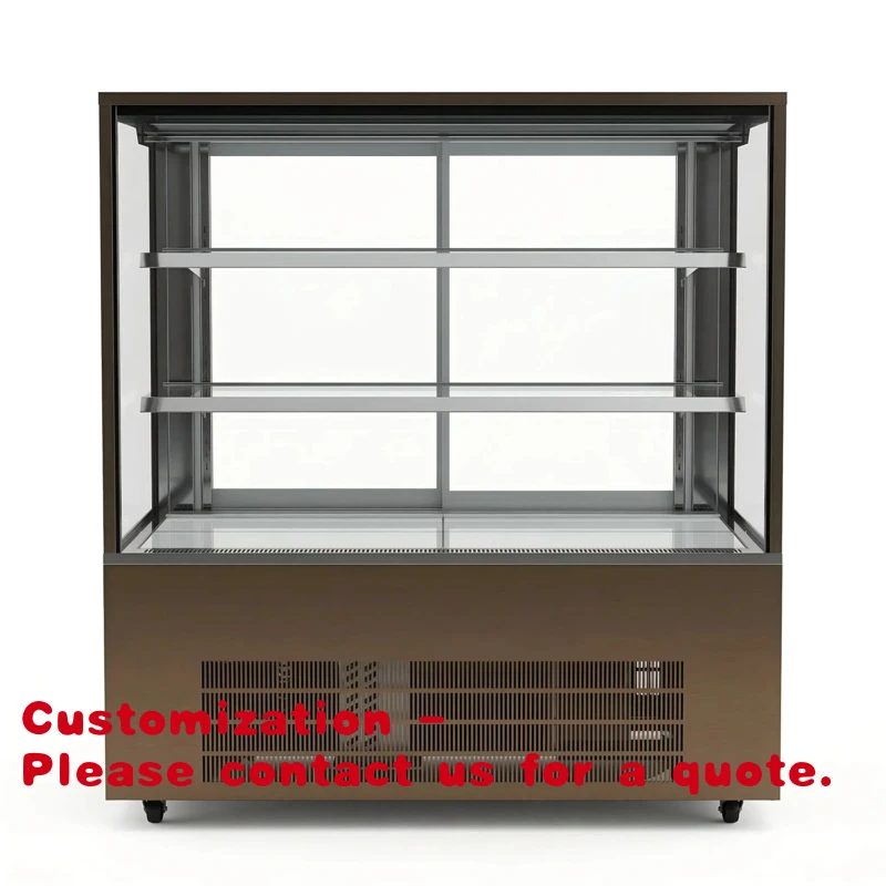 

Customize.Commercial Square Glass Cake Display Fridge Bakery Showcase Fan Cooling Refrigerated Pastry Cabinet Cafe Dessert S