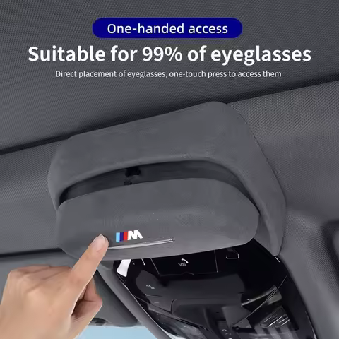 -Sunroof Car Sunglasses Holder Glasses Case Suede Sunglasses Storage Box For BMW 3 5 Series X3 X5 G30 G20 G01 G02 G05 G07 U11 G6