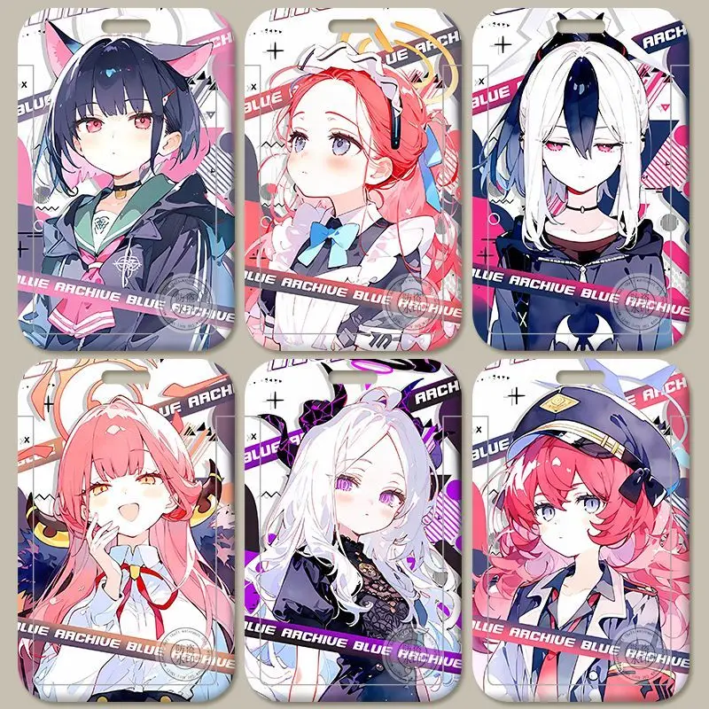 Blue Archive Tendou Arisu Sunaōkami Shiroko Card Protector Anime ID Card Cover Student Meal Badge ID Holder Card Holder