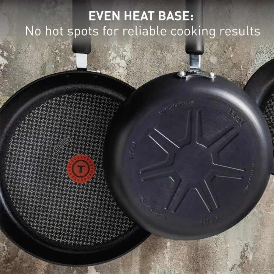 طباخ جامبو صلب مؤكسد غير لاصق مع غطاء بمقبض مساعد 5 كوارت فرن لاحم آمن حتى 400F غطاء آمن حتى 350F I #6