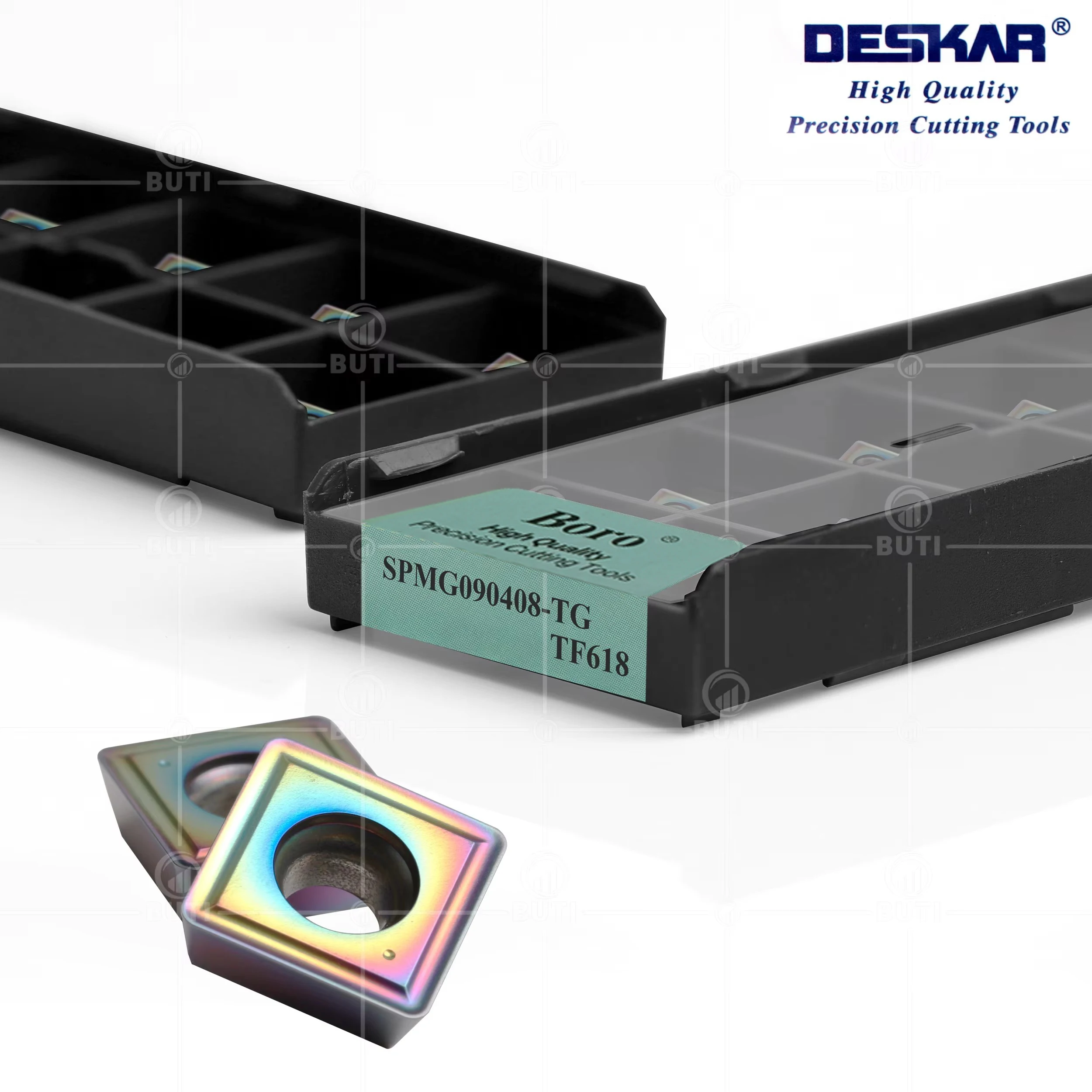

CNC U-drill Inserts SPMG040204-PC SPMG050204/07T308-TG WCMX030208/06T308-SF TF618 DESKAR 100% Origina Hardened Steel Color Blade