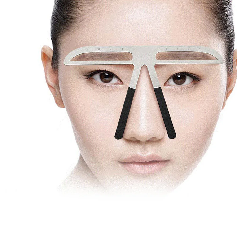 눈썹 스텐실 자 세 점 균형 포지셔닝 도구 자연스러운 대칭 눈썹 메이크업 측정 키트