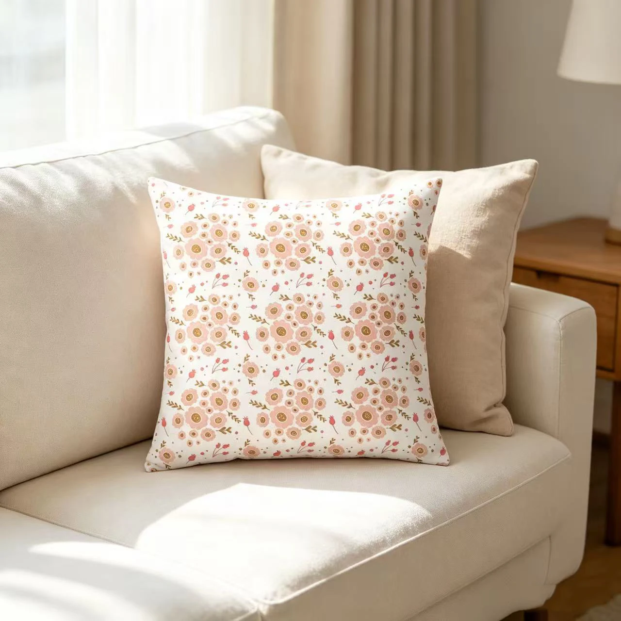 Ditsy Floral Daisy Wildflower Throw Pillow Case Decorative Pillowcase Living Room Sofa Office Seat Cushion Cover Home Gift Decor