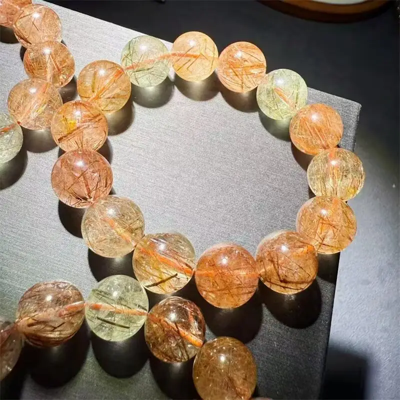 

Натуральный цветной браслет из кварцевых бусин для волос, модные украшения для женщин, исцеляющий фэншуй, праздничный подарок, 1 шт., 12,5/13,5/14/15,5 мм