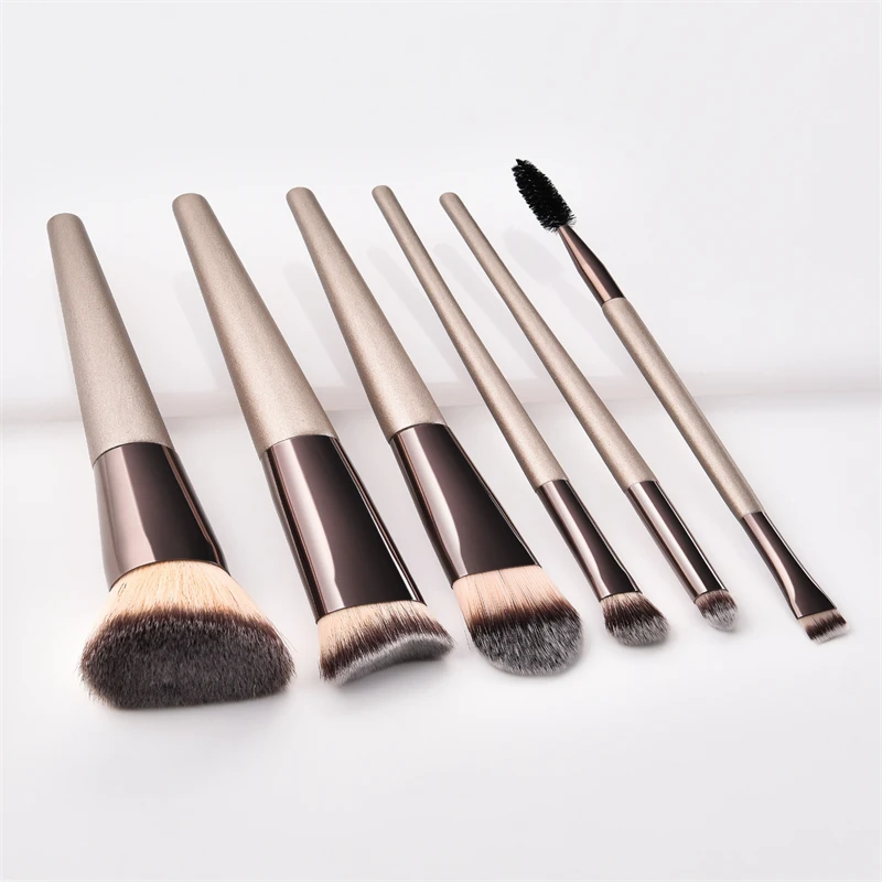 6 pcs/Set Soft and delicate powder brush multi-function brush Mascara brush kit with Makeup bag