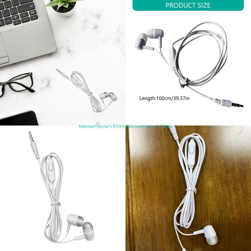 W91A 스포츠 PVC 이어 팁 범용 3.5mm 포트를위한 내장 마이크가있는 이어 코드 헤드폰의 소음 분리