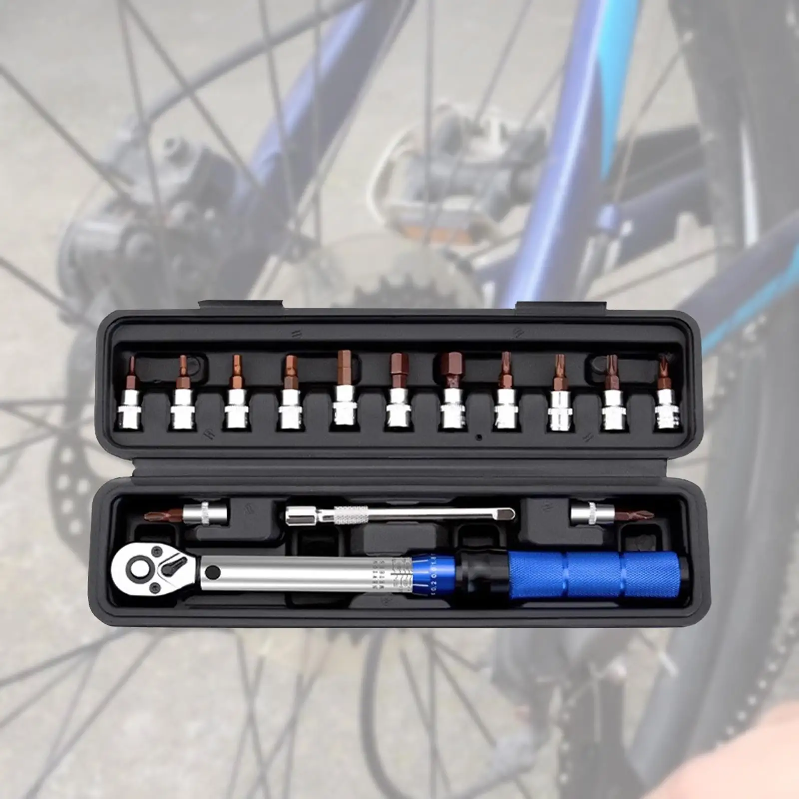 

16 Pieces 1/4'' Bike Torque Wrench Kit Sturdy Ergonomic Handle Hand Spanner