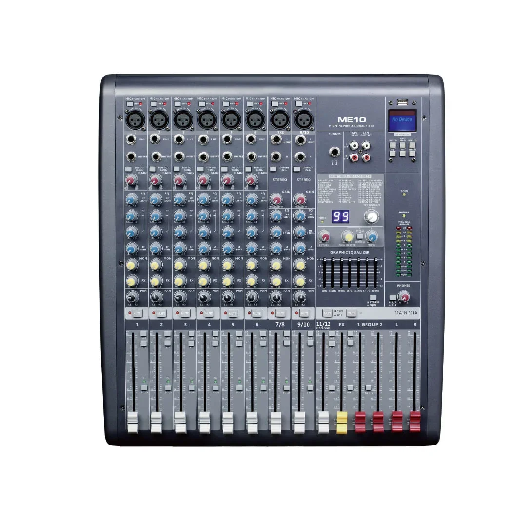 

Professional Public Address System Digital 14 Channel BT Line Audio Console Mixer