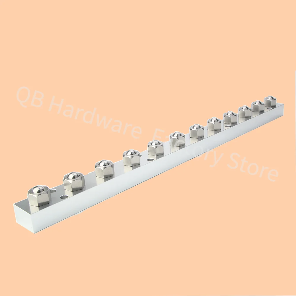 Factory Outlet QB333 Overall Length:600mm Roller Ball Component Stainless Steel Ball Transfer Units For Conveyor With threads