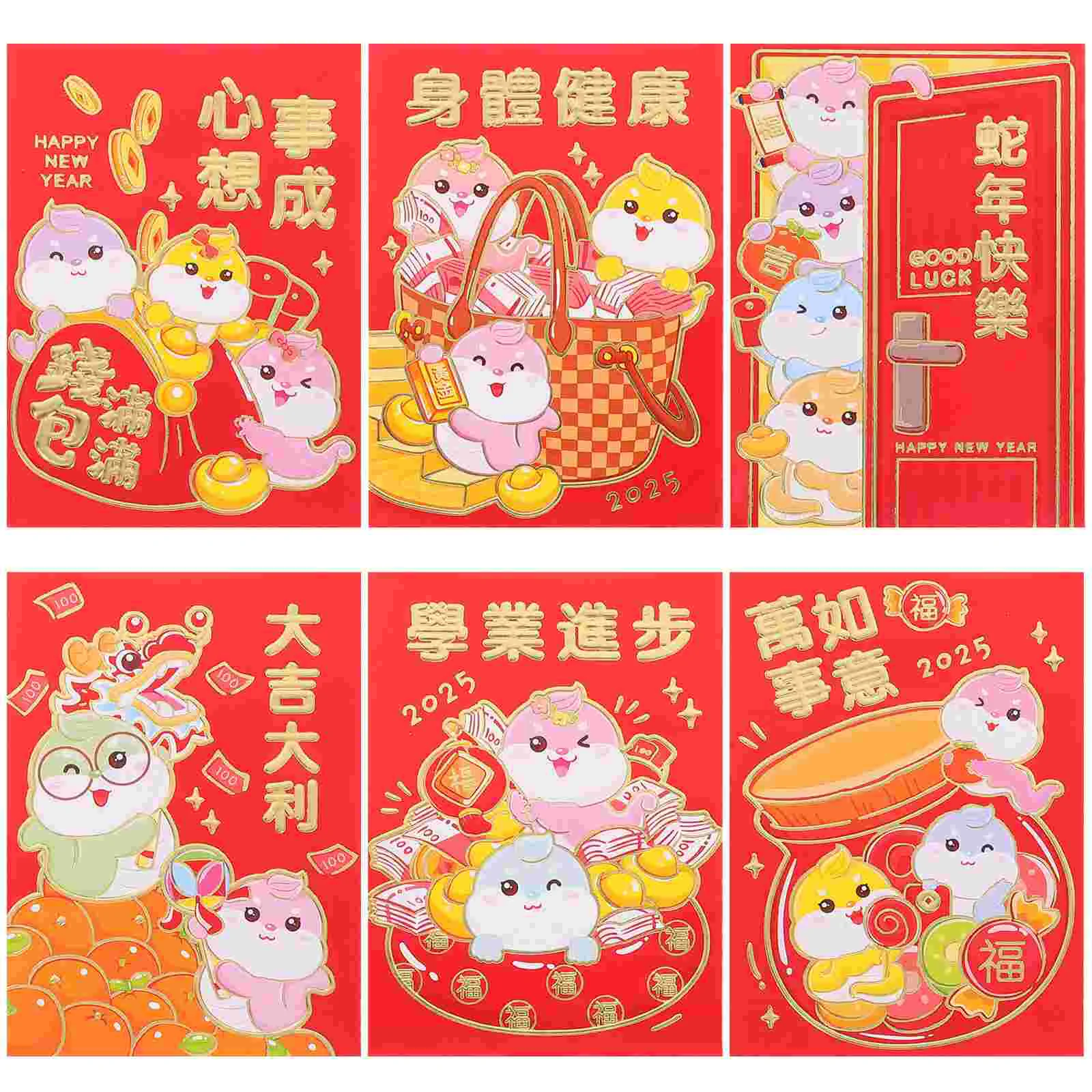 36 Pcs Year of The Snake Red Envelope Spring Festival Present Paper 2025 Packet