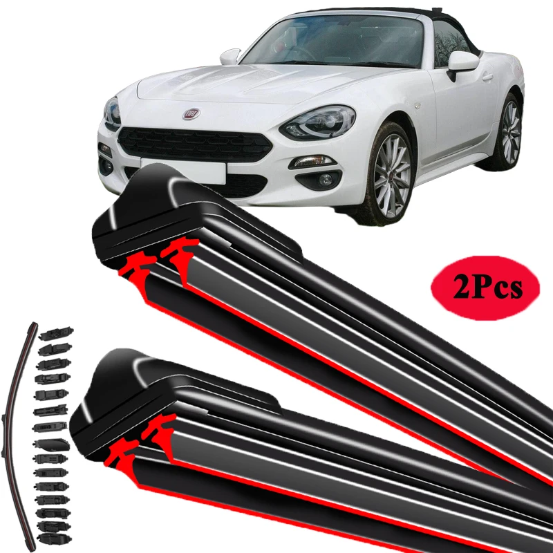 

For Abarth Fiat 124 Spider 348 2016-2024 Car Windshield Wiper Blade Front Windscreen Brushes Washer Accessories Window Cleaning