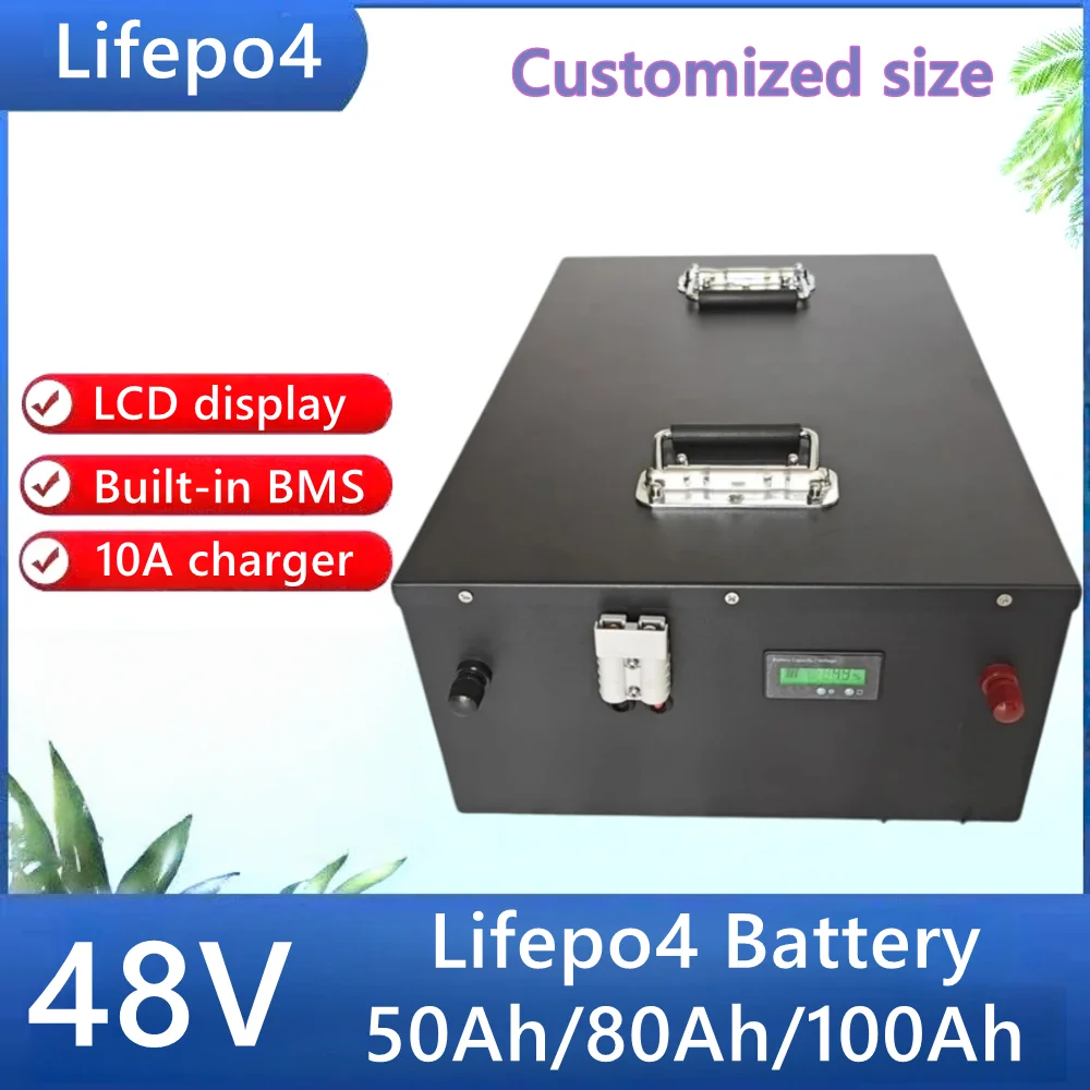 

Lifepo4 Lithium Battery Pack 48V 50AH 80Ah 100Ah for Ryobi RM480e RM300e ZT480ex 300MV Zero Turn Electric Riding Lawn Mower