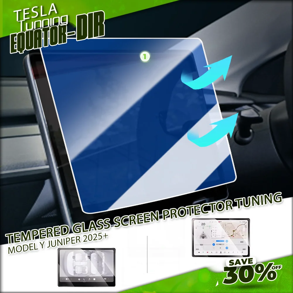 

Center Console HD Film Protection Screen Protector For Tesla New Model Y 2025+ Tempered Glass Screen Protector Auto Accessories