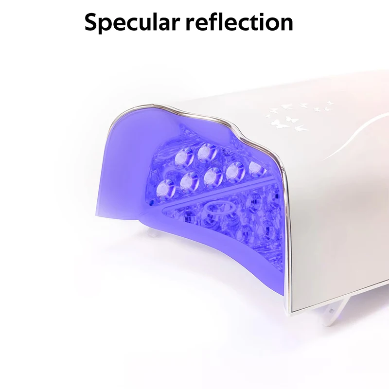 Luxo 110w/78w recarregável lâmpada do prego com fundo do espelho sem fio gel polonês secador manicure máquina sem fio prego uv lâmpada led