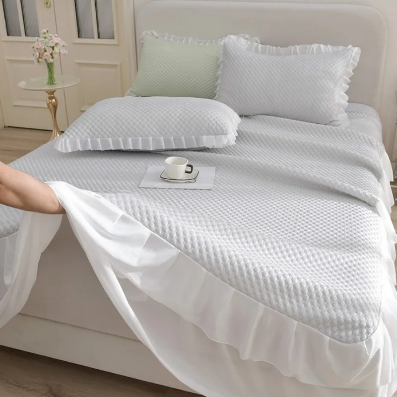 

Однотонный моющийся летний охлаждающий коврик Doudou, комплект из трех предметов: накидка на кровать и мягкий охлаждающий коврик для кондиционера.