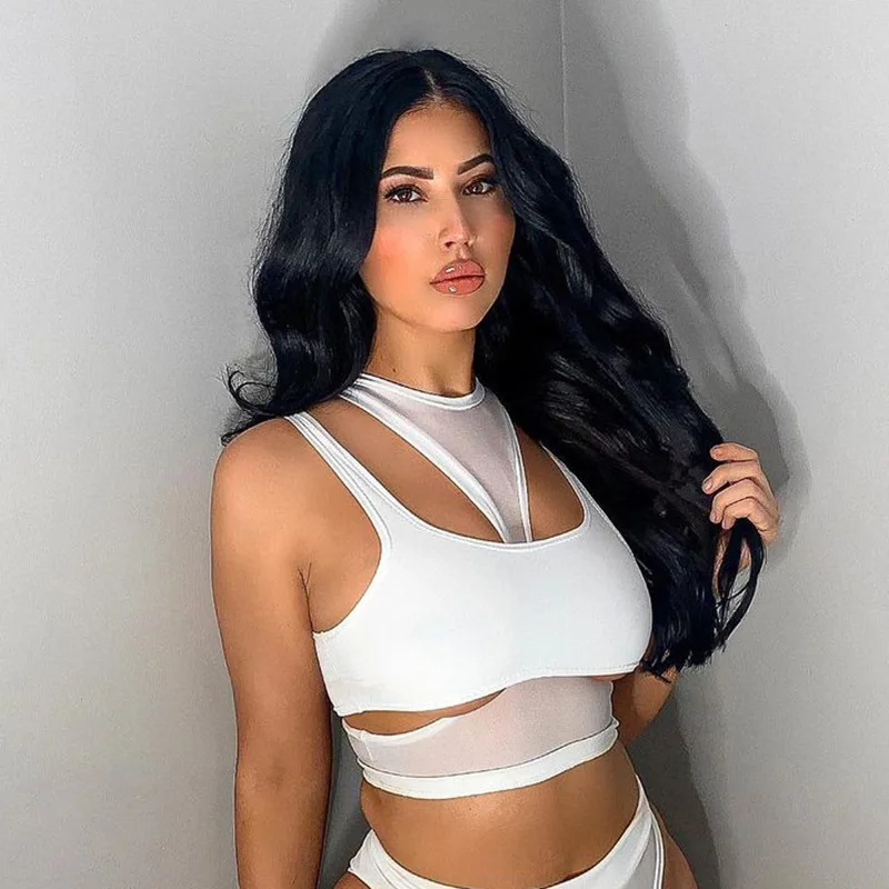 Punk Sleeveless Hollow Crop Tops White Sexy Basics Women\'s Corset 2024 Summer Casual Camisole Backless Y2k Vintage Chic Tank Top